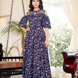 BAESD Women Ethnic Motifs Fit & Flare Dress-image-90
