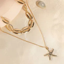 SOHI The Bahamas Gold-Plated Layered Necklace-70
