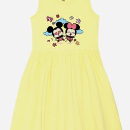 Wear Your Mind Girls Graphic Printed Round Neck Fit & Flare Dress-picture-34