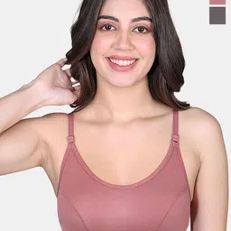 SKDREAMS Women Pack of 2 Full Coverage Non Padded Cotton Bra-11