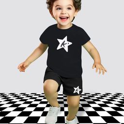 MITANSH Kids Printed Round Neck T-Shirts With Shorts-image-87