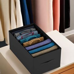 Kuber Industries Black Set of 6 Regular Drawer Organiser Organisers image 3