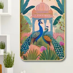 Myntra Elegant Homes Blue & Green Birds And Animals Printed Wooden Wall Art-34
