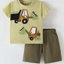 INCLUD Boys Floral Printed Round Neck T-Shirt With Shorts-image-94