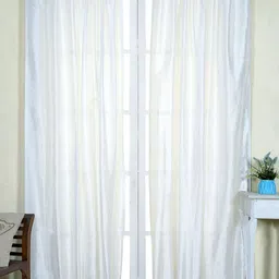 Aura White Set of 2 Sheer Door Curtain-image-17