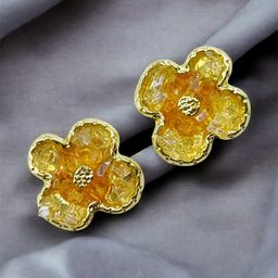 DressBerry Gld-Plated Artificial Stones Studded Contemporary Studs-11