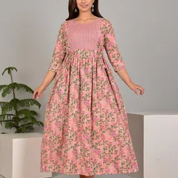 Fashion4word Women Floral Printed Floral Maternity Kurta-picture-18