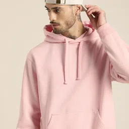 Mast & Harbour Men Solid Hooded Cotton Fleece Sweatshirt-picture-25