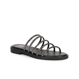 Viviblu Women Embellished Leather Open Toe Flats-picture-42