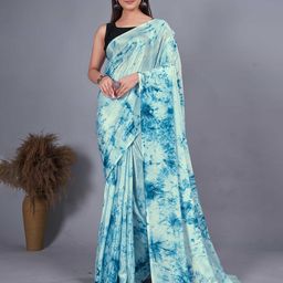 KALINI Tie and Dye Pure Chiffon Ready to Wear Saree-image-71