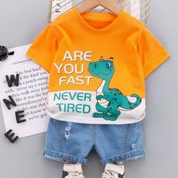 Bold N Elegant Unisex Kids Printed T-shirt with Shorts-42