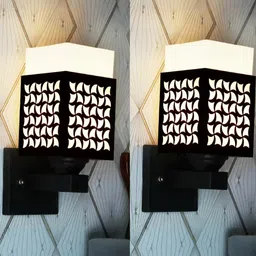 Gojeeva Brown Wood Square Wall Lamps-picture-30