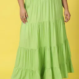 theRebelinme Plus Size A-Line Tiered Skirt-image-67