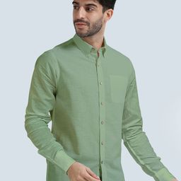 THE FORMAL CLUB Men Premium Spread Collar Solid Linen Casual Shirt-image-83