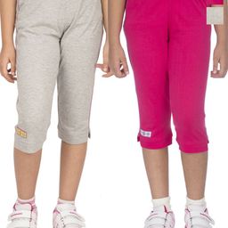 OCEAN RACE Pack Of 2 Girls Mid Rise Relexed Fit Capris-14