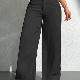TOOCHKI Women Relaxed Straight Leg High-Rise Non Iron Trousers-picture-48
