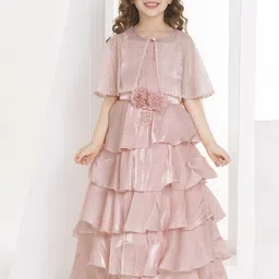 Peppermint Girls Embellished Cape Sleeve Maxi Dress-image-18