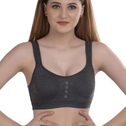 Samvar Grey Cotton Non-Wired Non Padded Minimizer Bra-picture-32