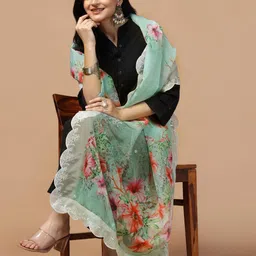 Kaizen TEXO FAB Printed Organza Dupatta image 2