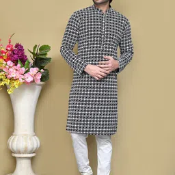 RANAK Men Ethnic Motifs Printed Kurta-image-21