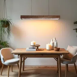 symplify Slimline 36 Trio Brown Solid Wood Linear LED Hanging Light-picture-29