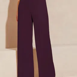 SWADESI STUFF Women Solid Mid-Rise Relaxed Regular Fit Trousers-image-92