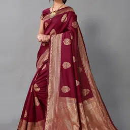 INDIOTSAV Woven Design Zari Banarasi Saree-image-41