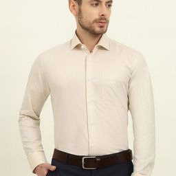 METAL Cutaway Collar Slim Fit Opaque Formal Shirt-image-59