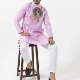 DEVOILER Men Ethnic Motifs Printed Kurta-image-79