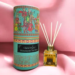 GLOBAL AROMA Blue & Red Himalyan Tea Rose Aroma Oil Diffuser & Sticks 100ml-20
