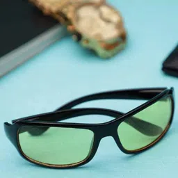 LEGEND EYEWEAR Unisex Yellow Lens & Black Square Sunglasses with-10