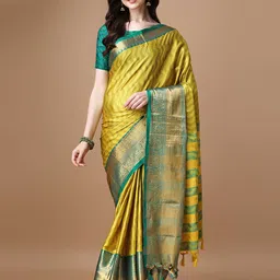 DIVASTRI Woven Design Zari Silk Cotton Saree-image-50