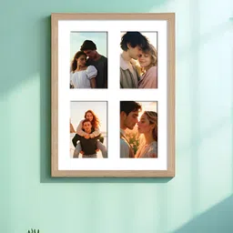 Art Street Beige & White 4 Openings Wooden Wall Photo Frame-image-88