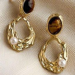 MEENAZ Geometric Drop Earrings-image-82