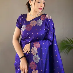 SWEETPEL Floral Banarasi Saree-picture-46