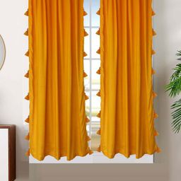 Dekor World Multicoloured Set of 2 Sheer Window Curtain-image-48