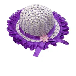 BAESD Unisex Kids Purple Self Design Sun Hat-35