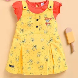 I LOVE MOM Floral Print Pinafore Dress-picture-55