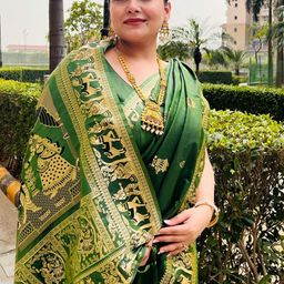 DIVASTRI Woven Design Zari Pure Silk Kanjeevaram Saree-picture-25