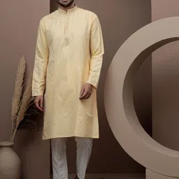 Dulha Ghar Men Embroidered Regular Thread Work Kurta with Pyjamas-picture-25