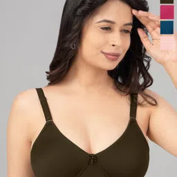 Lovable Women Pack of 4 Full Coverage Non Padded T-shirt Bra-picture-22