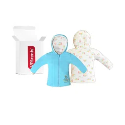 VParents Unisex Multicolor Reversible Printed Hooded Baby Jacket-image-54