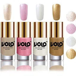 VOLO Set Of 4 Extra Shine Nail Polish- 9.9 ml Each- Combo No-11-2