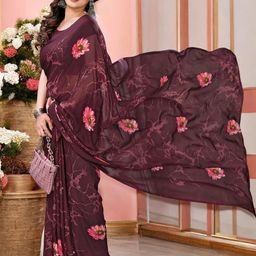 Moda Rapido Floral Printed Fusion Saree-image-12