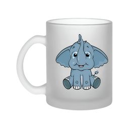 SUBLIKRAFT Transparent & Grey Geometric Printed Glass Glossy Mugs Set of Cups and Mugs-image-11