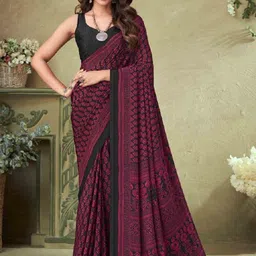 DURGA EMPORIO Floral Printed Saree With Blouse Piece-picture-32