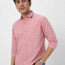 Urbano Fashion Men Spread Collar Solid Cotton Casual Shirt-image-33