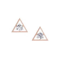 Sparkles Lab Grown Diamond 0.51 Carat Round Stud Earrings 14K Rose Gold-image-55