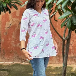 L R TEXTILES Women Off White Tops-image-8