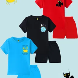 YK Boys Printed T-shirt with Shorts-57